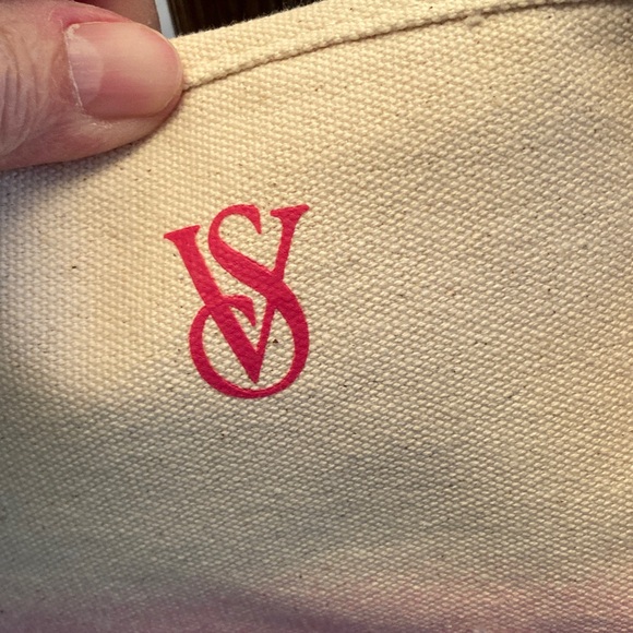 Victoria's Secret Pink to Fuchsia Ombre Extra Large Canvas Tote - Picture 4 of 11